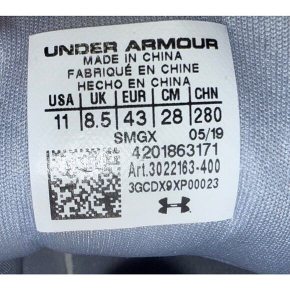 Under Armour UA Breathe Lace NM2 Womens Size 11 Gray Running Shoes 3022163-400 - Picture 7 of 8